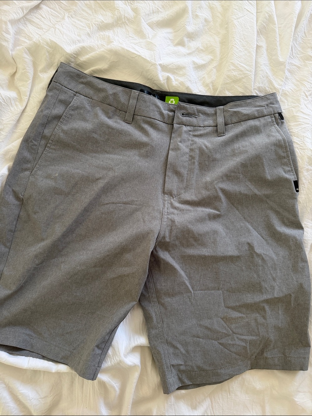 Quiksilver Men's Charcoal Gray Flat Front Shorts
